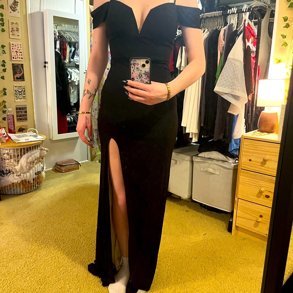 Elegant Black Off-Shoulder Dress